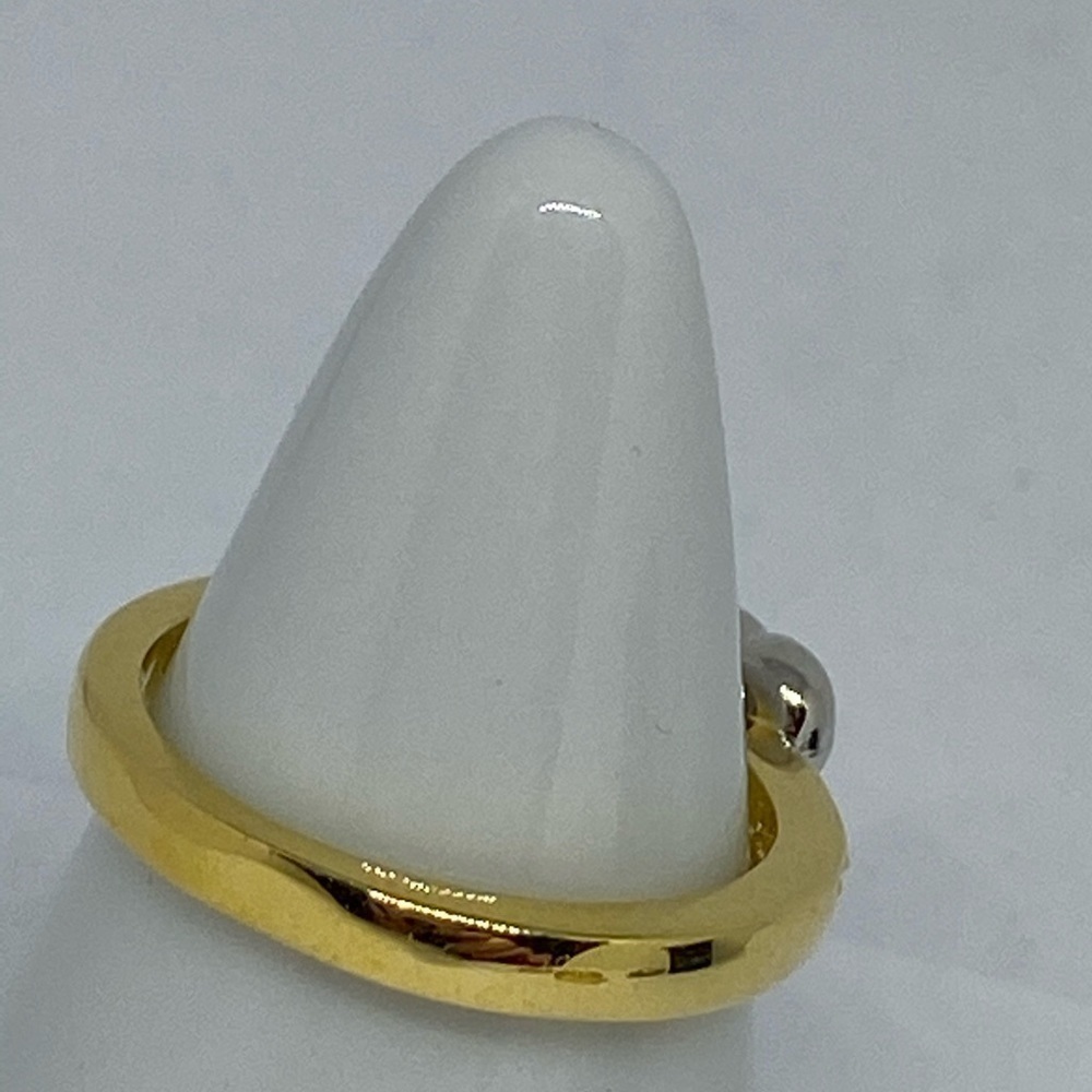 CRYSTAL heart ring gold plating on sterling silver - Picture 7 of 9